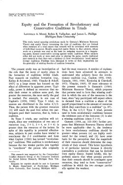 Equity and the Formation of Revolutionary and Conservative