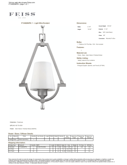 P1346SN/PN: 1 - Light Mini-Pendant Dimensions: Bulbs: Features