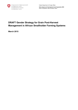 DRAFT Gender Strategy for Grain Post