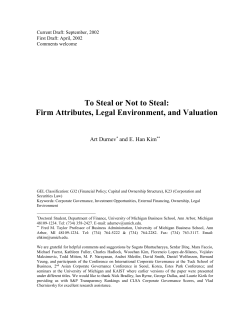 A. Corporate Governance and Disclosure Scores
