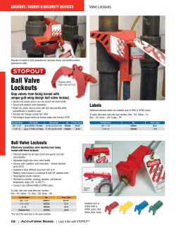 Ball Valve Lockouts