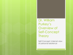 Dr. William Purkey`s Overview of Self