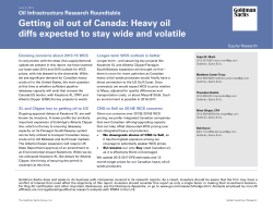 Getting oil out of Canada: Heavy oil diffs expected to stay wide and