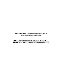 (nepad) declaration on democracy, political, economic and