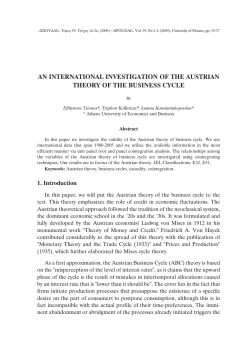 an international investigation of the austrian theory of the business