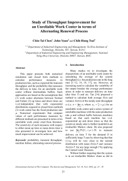 On Improvement of Throughput for Work Centers in