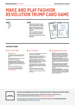 make and play fashion revolution trump card game
