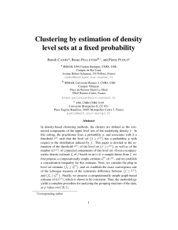 Clustering by estimation of density level sets at a fixed probability