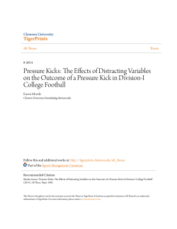 Pressure Kicks: The Effects of Distracting Variables on