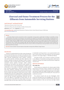 Charcoal and Ozone Treatment Process for the Effluents from