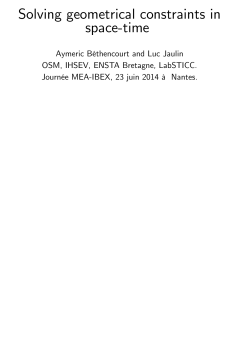 Solving geometrical constraints in space-time - Ibex-lib