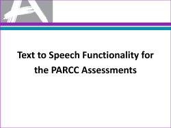 PARCC Assessment Design