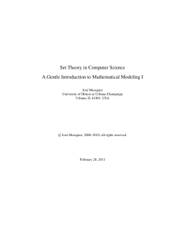 Set Theory in Computer Science A Gentle Introduction to