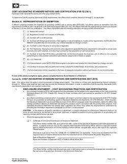 Cost Accounting Standard Notices and Certification (FAR 52.230-1)