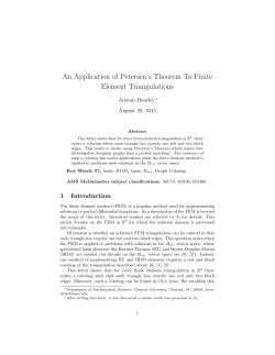 An Application of Petersen`s Theorem To Finite