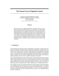 The Neural Costs of Optimal Control