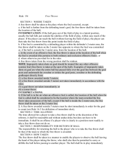 Rule 19r Free Throws