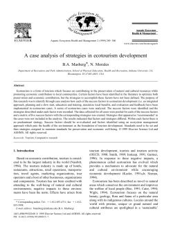 A case analysis of strategies in ecotourism development