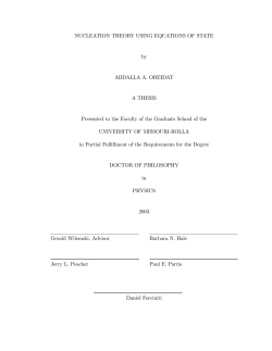 Nucleation theory using equations of state