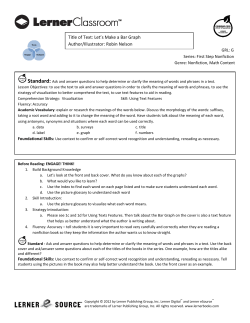 Title of Text: Let`s Make a Bar Graph Author