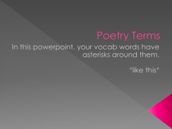 Poetry Terms