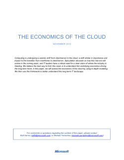the economics of the cloud