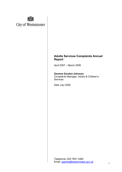 Contents - Westminster City Council
