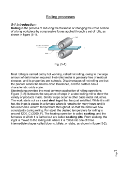 Rolling processes
