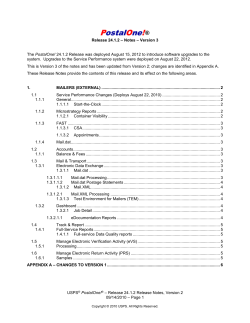 PostalOne! Release Notes - 24.0.0 Version 1