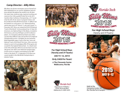 2015 Boys Basketball Team Camp Brochure