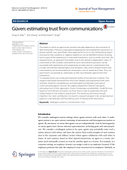 G\"{u}ven: Estimating Trust from Agents` Communications