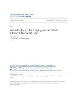 Developing an Information Literacy Classroom Game