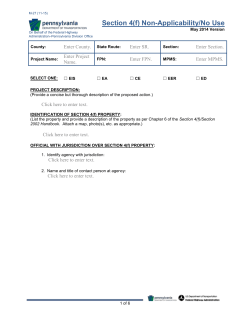 Section 4(f) Non-Applicability/No Use Form