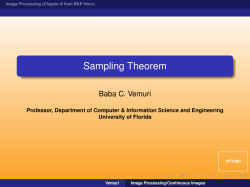 Sampling Theorem - UF CISE
