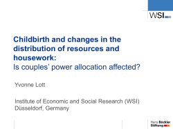 Childbirth and changes in the distribution of resources and housework