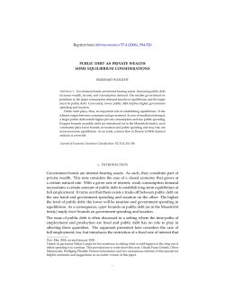 Public Debt as Private Wealth. Some Equilibrium Considerations
