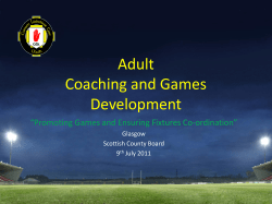 Adult Coaching and Games Development