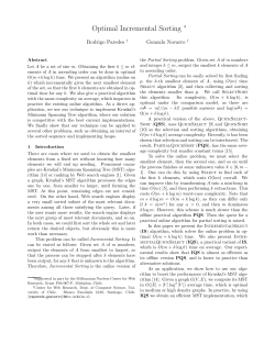 Optimal Incremental Sorting ∗