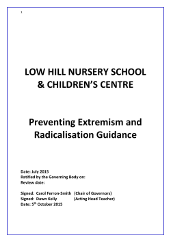 Radicalisation and Extremism Policy