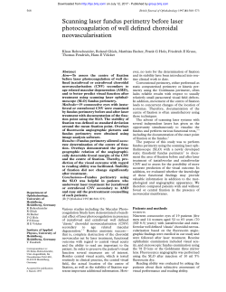 Scanning laser fundus perimetry before laser photocoagulation of