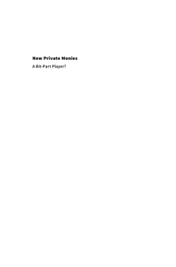 New Private Monies - Institute of Economic Affairs
