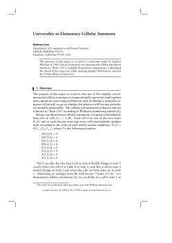 Universality in Elementary Cellular Automata