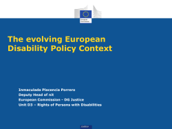 The Disability Strategy and Structural Funds Key actions for 2010