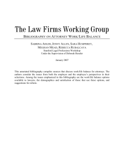 Attorney Work/Life Balance