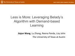 Less is More - Cache Replacement Championship
