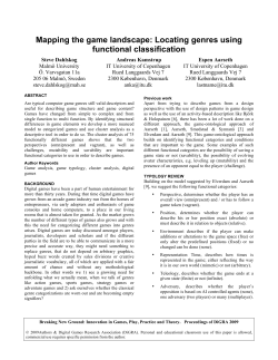 Mapping the game landscape: Locating genres using functional