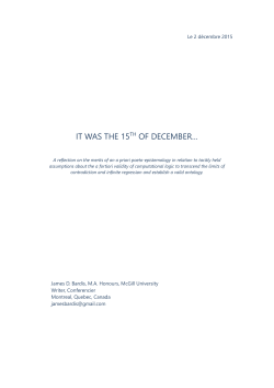 It was the 15th of December