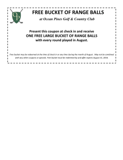 a coupon for your free large bucket of balls with your round.