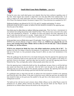 Notes on Small-Sided Game Rules