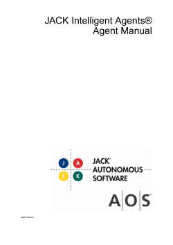 JACK Intelligent Agents® Agent Manual